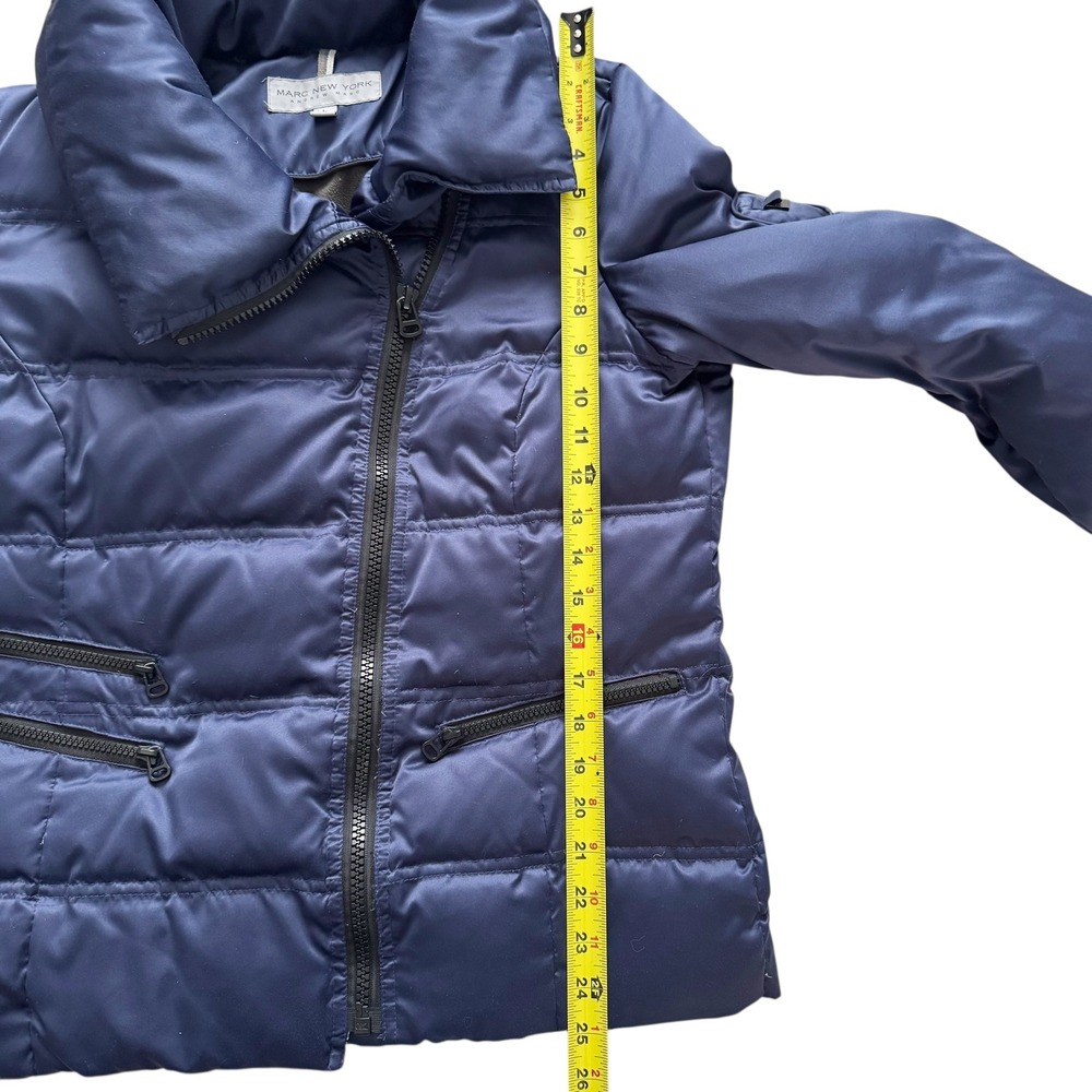 Marc New York Andrew Marc Womens Blue Puffer Jacket Down Fill Sz L‎ Warm Coat - Picture 8 of 12